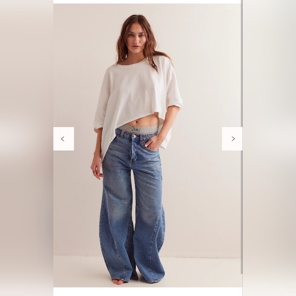 We The Free Crop Top Women's White Sz Large